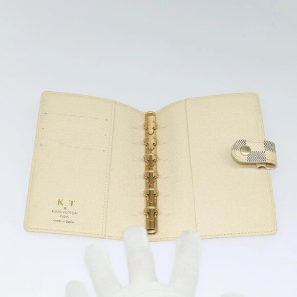 LOUIS VUITTON Damier Azur Agenda PM Day Planner Cover R20706 LV Auth ki5735 - Picture 11 of 16